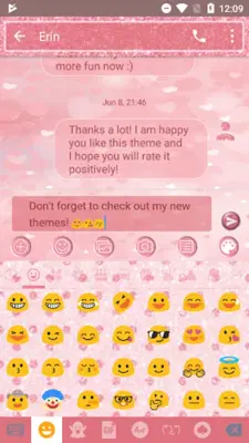 SMS Messages Glitter Heart android App screenshot 2