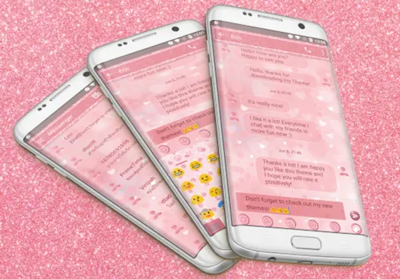 SMS Messages Glitter Heart android App screenshot 5